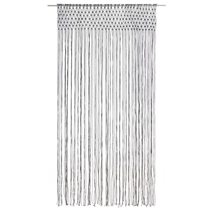 323991 vidaXL Macrame Curtain Anthracite 140x240 cm Cotton