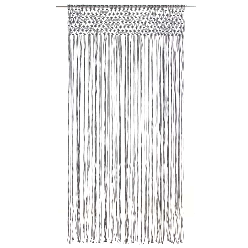 vidaXL Macrame Curtain Anthracite 140x240 cm Cotton