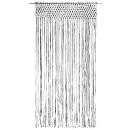 vidaXL Macrame Curtain Anthracite 140x240 cm Cotton