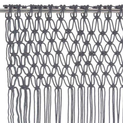 vidaXL Macrame Curtain Anthracite 140x240 cm Cotton
