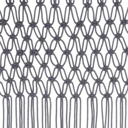 323991 vidaXL Macrame Curtain Anthracite 140x240 cm Cotton