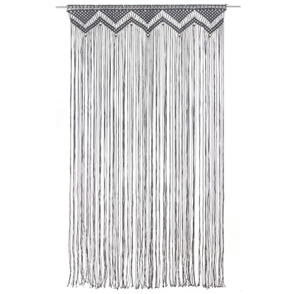 vidaXL Macrame Curtain Anthracite 140x240 cm Cotton