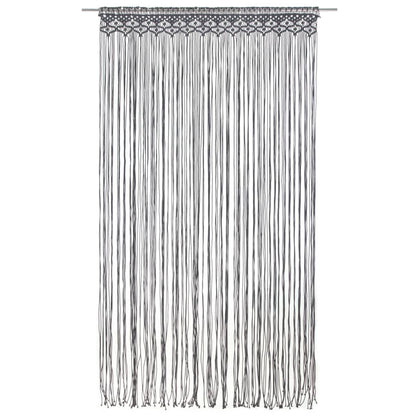 vidaXL Macrame Curtain Anthracite 140x240 cm Cotton