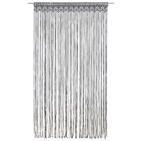 vidaXL Macrame Curtain Anthracite 140x240 cm Cotton