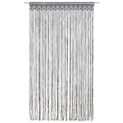 323993 vidaXL Macrame Curtain Anthracite 140x240 cm Cotton