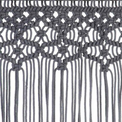 323993 vidaXL Macrame Curtain Anthracite 140x240 cm Cotton