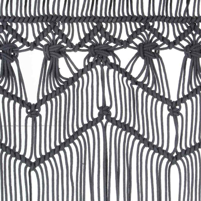 323994 vidaXL Macrame Curtain Anthracite 140x240 cm Cotton
