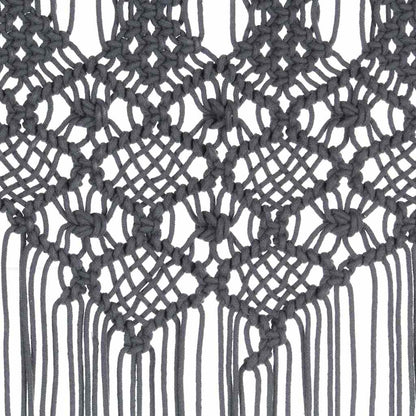 323995 vidaXL Macrame Curtain Anthracite 140x240 cm Cotton