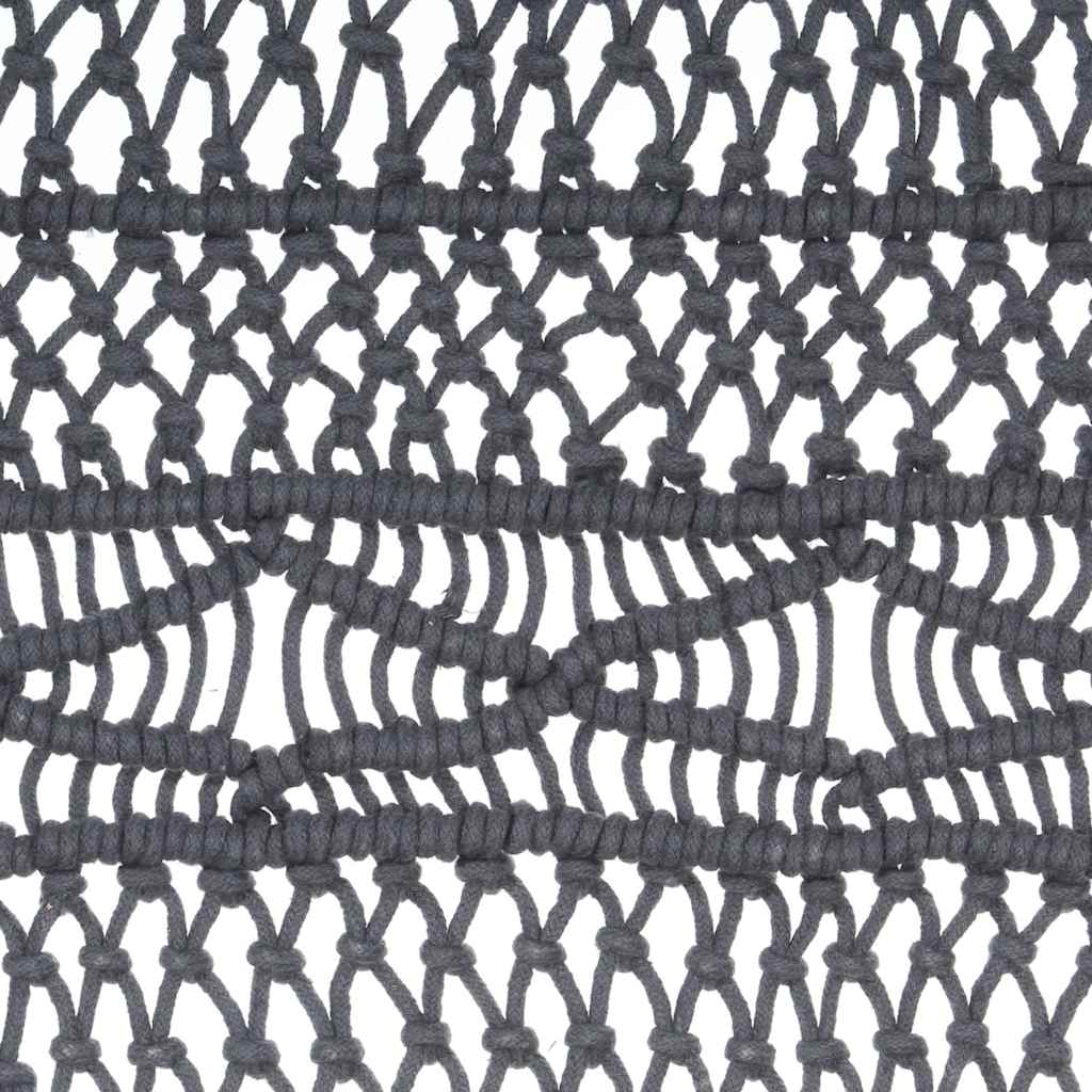 323996 vidaXL Macrame Curtain Anthracite 140x240 cm Cotton