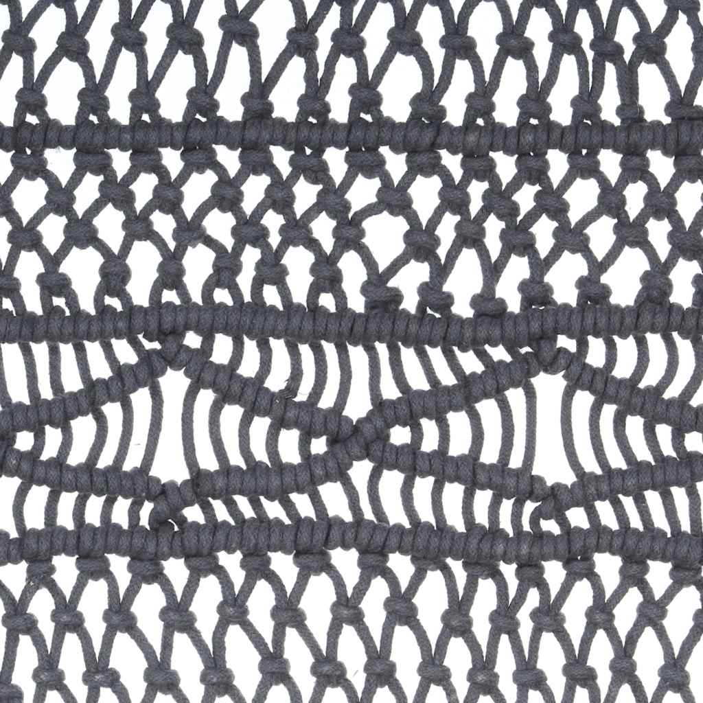 vidaXL Macrame Curtain Anthracite 140x240 cm Cotton