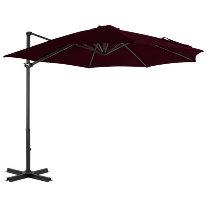 vidaXL Cantilever Garden Parasol | Red | Polyester fabric, Aluminium | Large