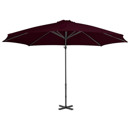 vidaXL Cantilever Garden Parasol | Red | Polyester fabric, Aluminium | Large