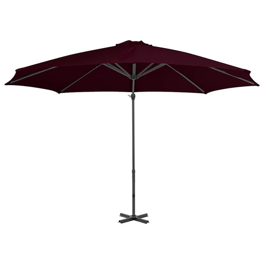 vidaXL Cantilever Garden Parasol | Red | Polyester fabric, Aluminium | Large