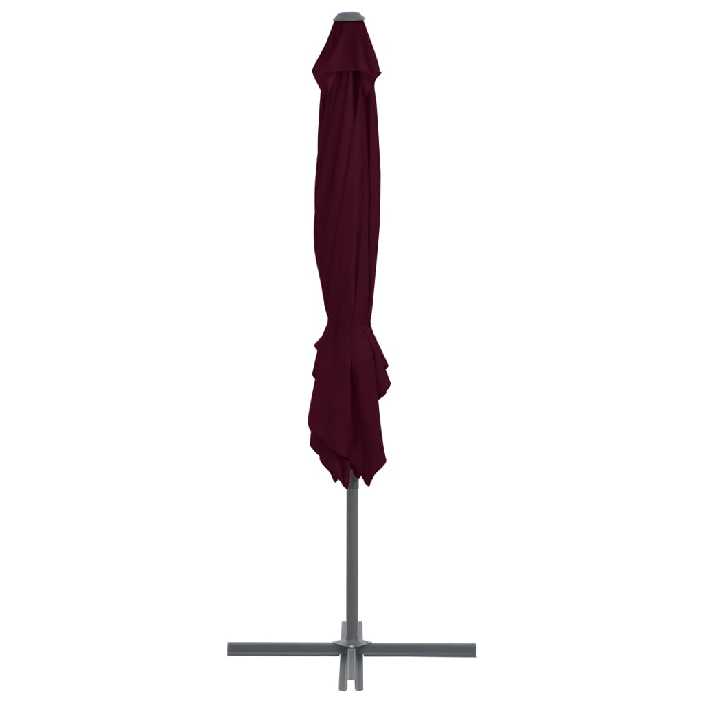 vidaXL Cantilever Garden Parasol | Bordeaux Red | Fabric | Large | Tiltable