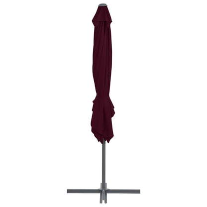 vidaXL Cantilever Garden Parasol | Bordeaux Red | Fabric | Large | Tiltable