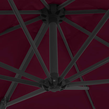vidaXL Cantilever Garden Parasol | Bordeaux Red | Fabric | Large | Tiltable