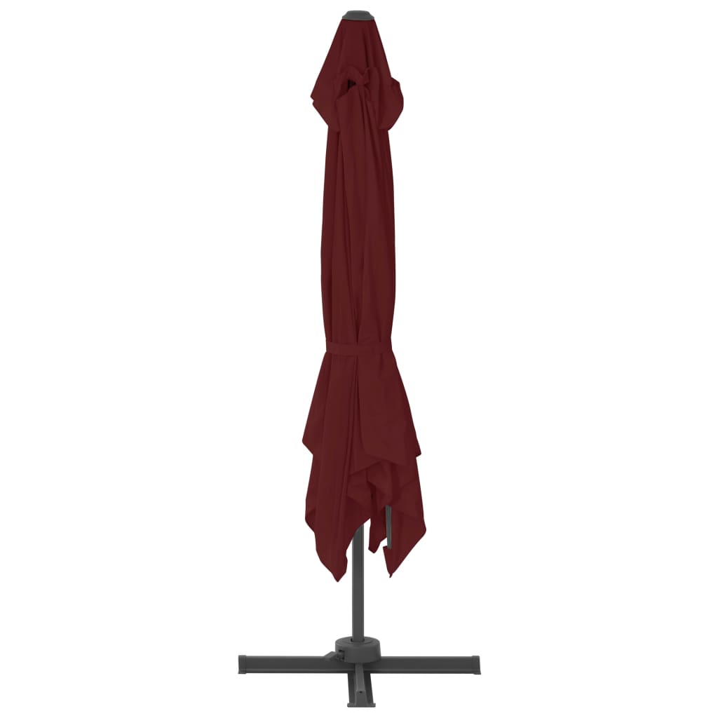 vidaXL Cantilever Garden Parasol | Bordeaux red | Polyester | 4 x 3 m | Tiltable