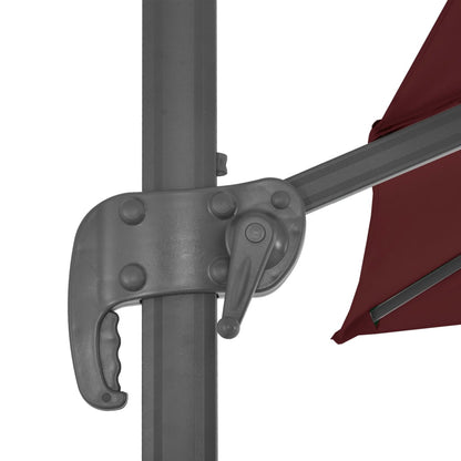 vidaXL Cantilever Garden Parasol | Bordeaux red | Polyester | 4 x 3 m | Tiltable