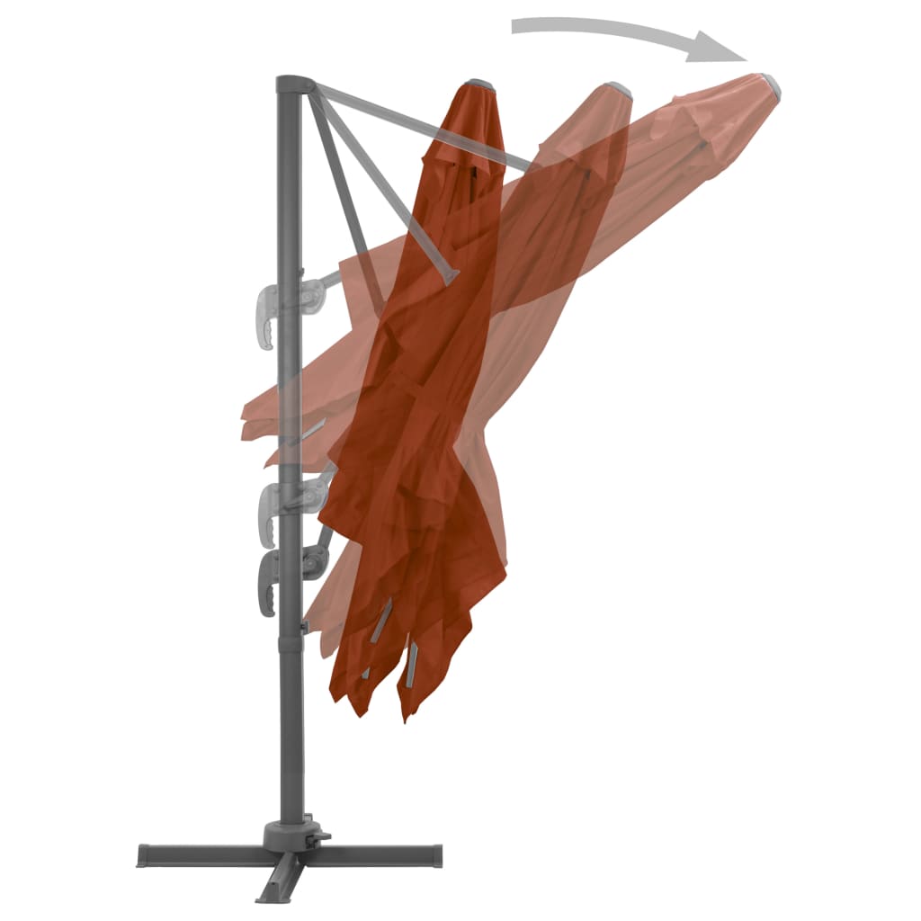 vidaXL Cantilever Garden Parasol | Terracotta