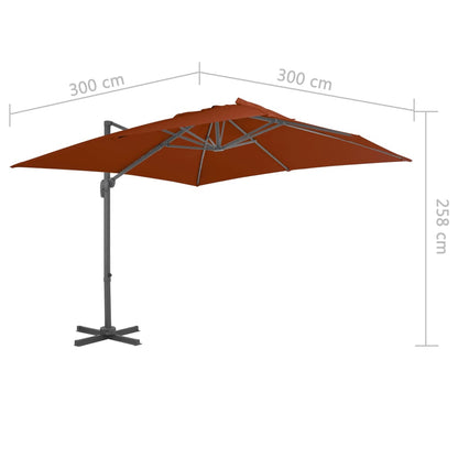 vidaXL Cantilever Garden Parasol | Terracotta