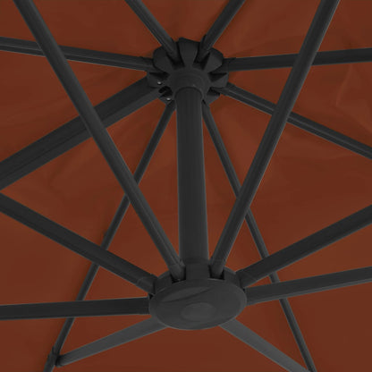 vidaXL Cantilever Garden Parasol with Aluminium Pole Terracotta 400x300 cm