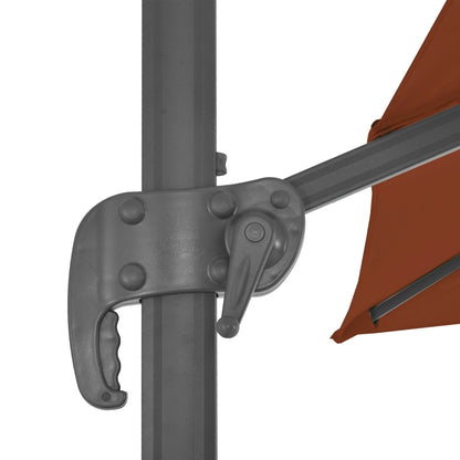vidaXL Cantilever Garden Parasol | Terracotta | Polyester, Aluminium