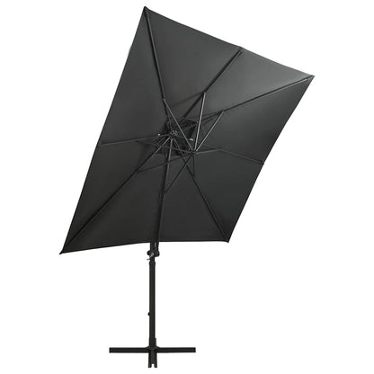 vidaXL Cantilever Garden Parasol | Anthracite | Polyester fabric, aluminium pole