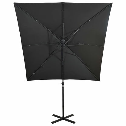 vidaXL Cantilever Garden Parasol | Anthracite | Polyester fabric, aluminium pole