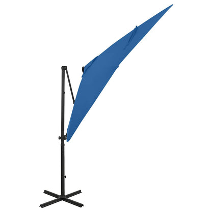 vidaXL Cantilever Garden Parasol | Azure Blue | Polyester, Aluminium | Large