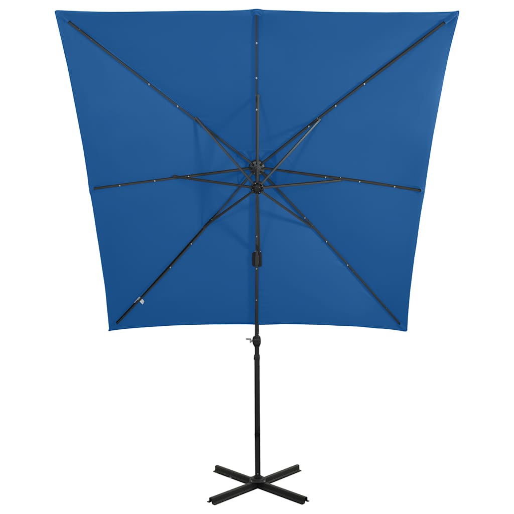 vidaXL Cantilever Garden Parasol | Azure Blue | Polyester, Aluminium | Large