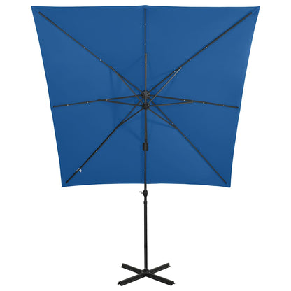 vidaXL Cantilever Garden Parasol | Azure Blue | Polyester, Aluminium | Large