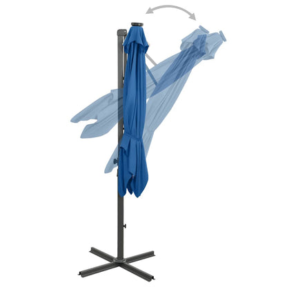 vidaXL Cantilever Garden Parasol | Azure Blue | Polyester, Aluminium | Large