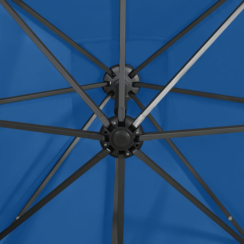 vidaXL Cantilever Garden Parasol | Azure Blue | Polyester, Aluminium | Large