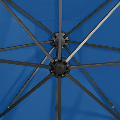 vidaXL Cantilever Garden Parasol | Azure Blue | Polyester, Aluminium | Large