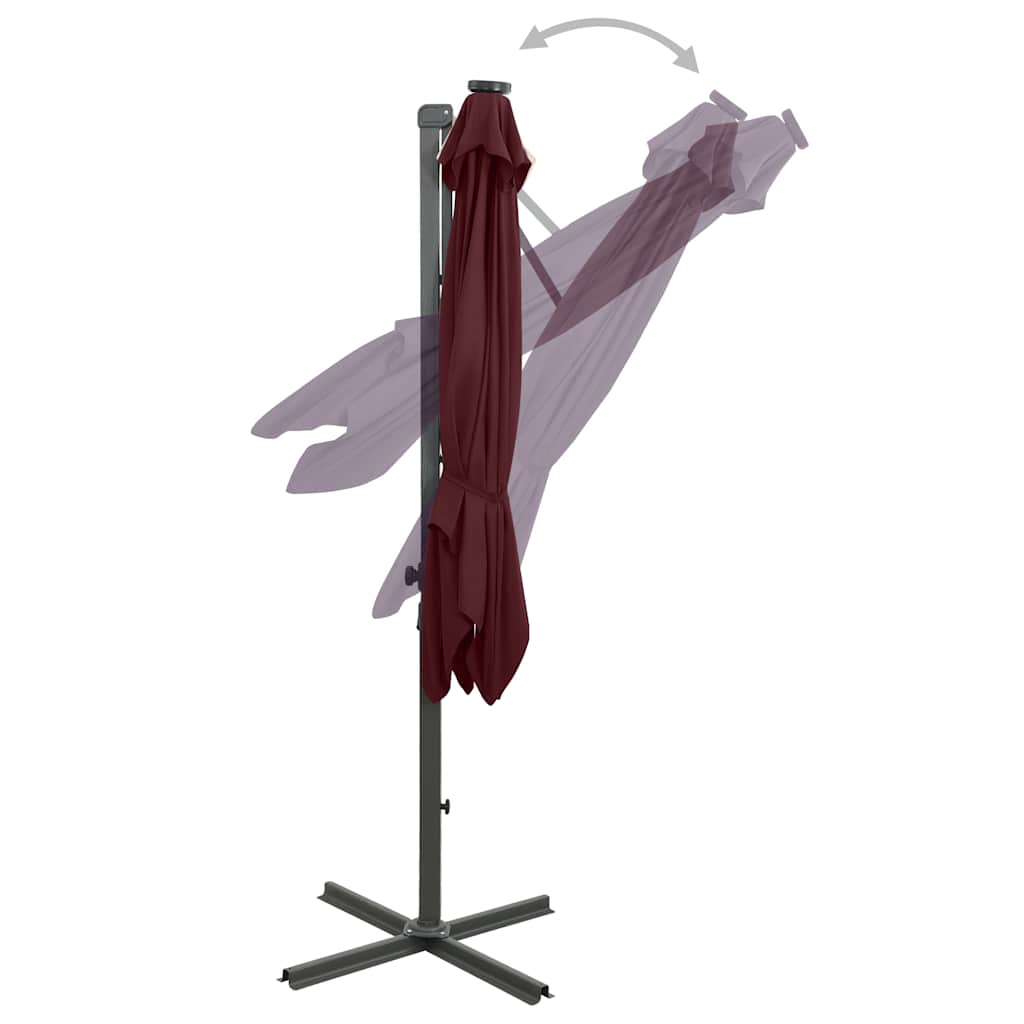 vidaXL Cantilever Garden Parasol | Bordeaux Red