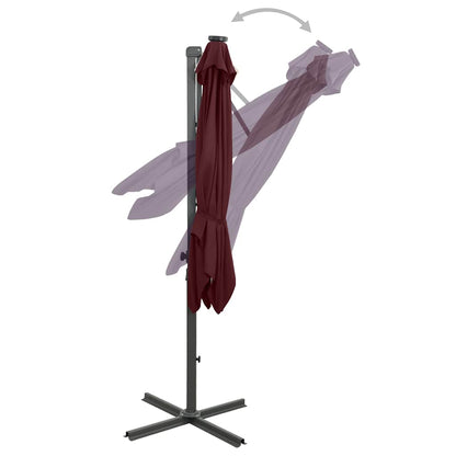 vidaXL Cantilever Garden Parasol | Bordeaux Red