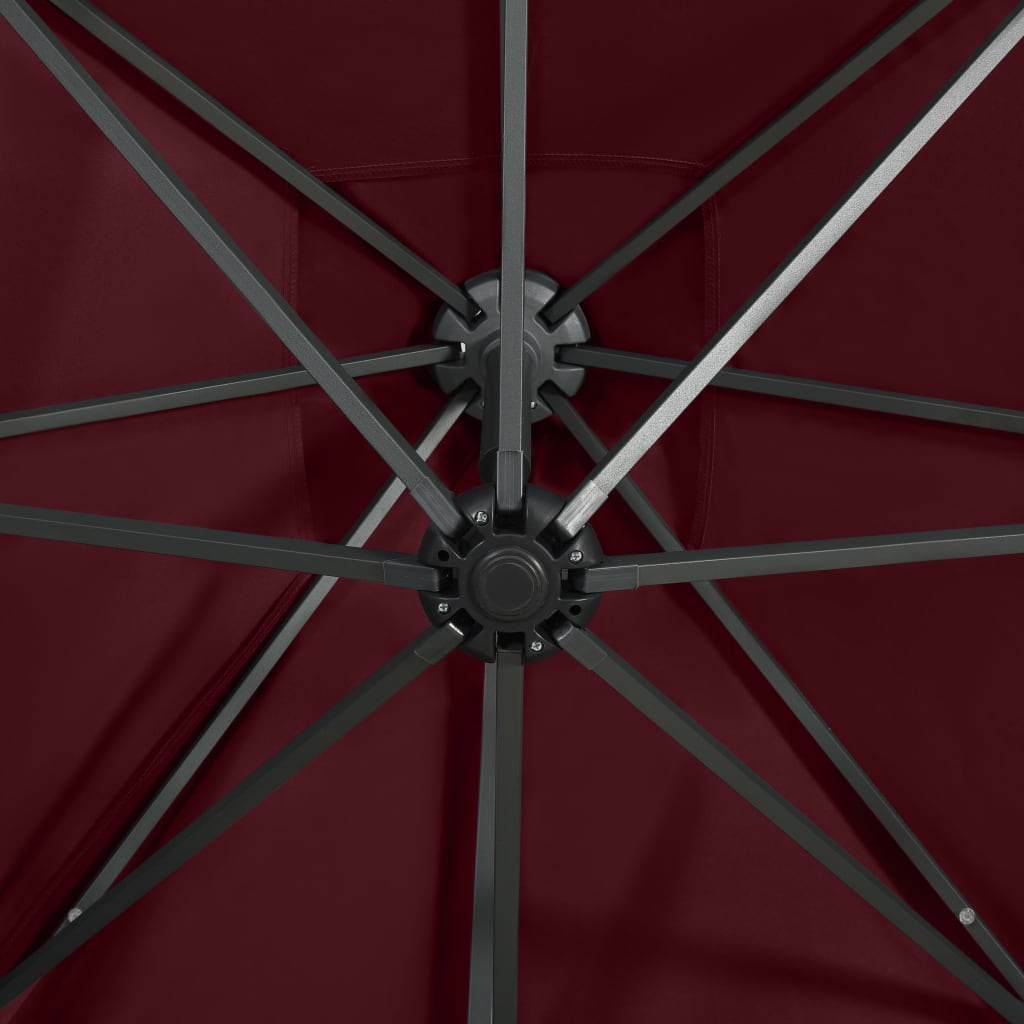 vidaXL Cantilever Garden Parasol | Bordeaux Red