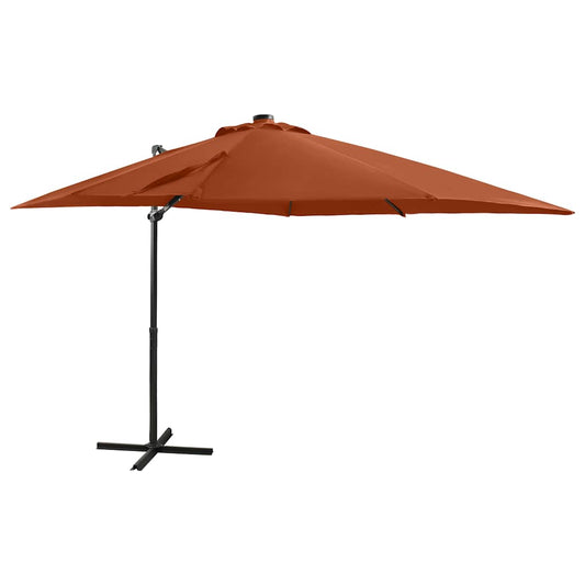 vidaXL Cantilever Garden Parasol | Terracotta | Polyester, Aluminium | Large