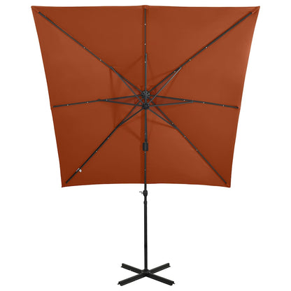 vidaXL Cantilever Garden Parasol | Terracotta | Polyester, Aluminium | Large