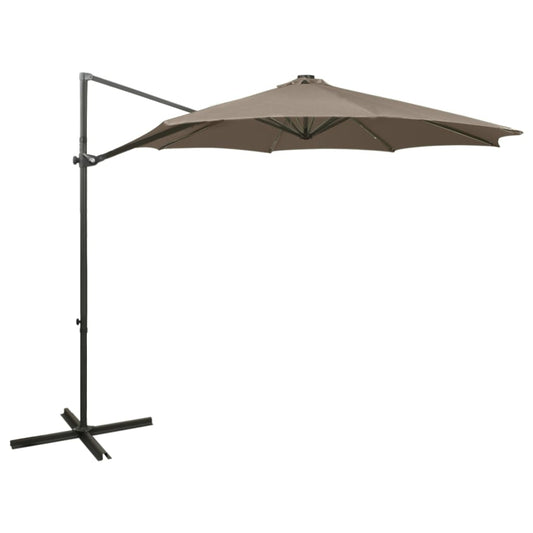 vidaXL Cantilever Garden Parasol | Taupe | Polyester, Aluminium