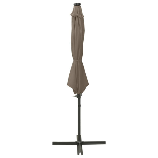 vidaXL Cantilever Garden Parasol | Taupe | Polyester, Aluminium