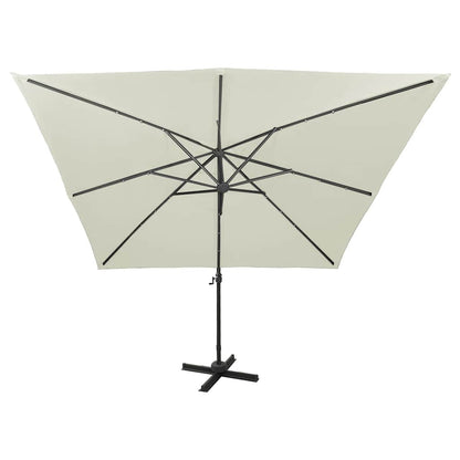 vidaXL Cantilever Garden Parasol | Sand | Fabric with a PA coating, Aluminium