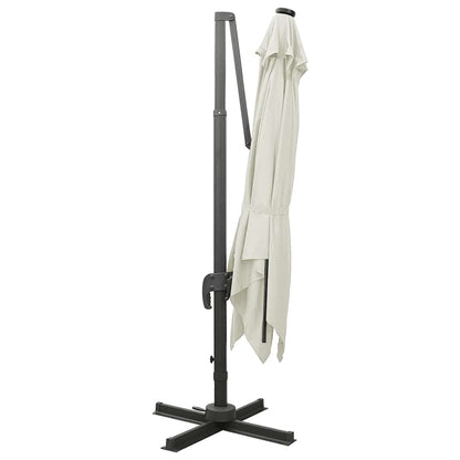 vidaXL Cantilever Garden Parasol | Sand | Fabric with a PA coating, Aluminium