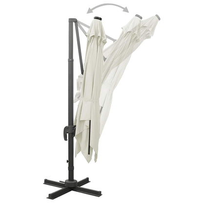 vidaXL Cantilever Garden Parasol | Sand | Fabric with a PA coating, Aluminium