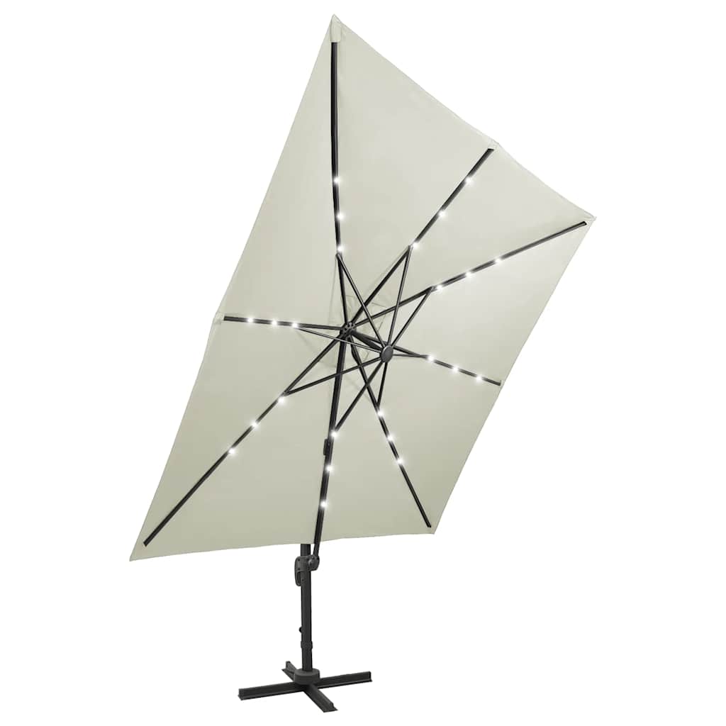 vidaXL Cantilever Garden Parasol | Sand | Fabric with a PA coating, Aluminium
