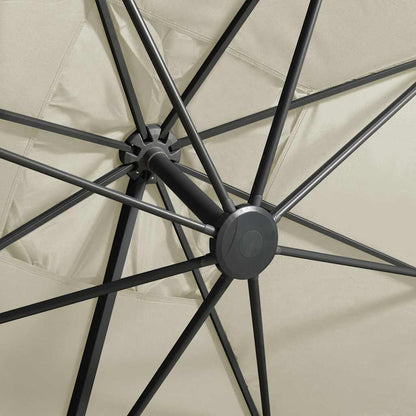 vidaXL Cantilever Garden Parasol | Sand | Fabric with a PA coating, Aluminium