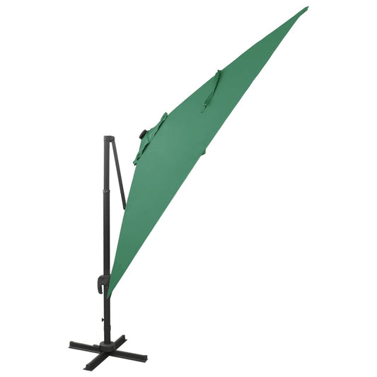 vidaXL Cantilever Garden Parasol | Green | Polyester | Large | Rotatable