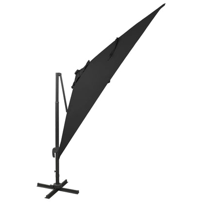 vidaXL Cantilever Garden Parasol | Black | Polyester, Aluminium | 3m Diameter