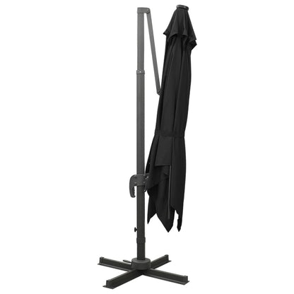 vidaXL Cantilever Garden Parasol | Black | Polyester, Aluminium | 3m Diameter