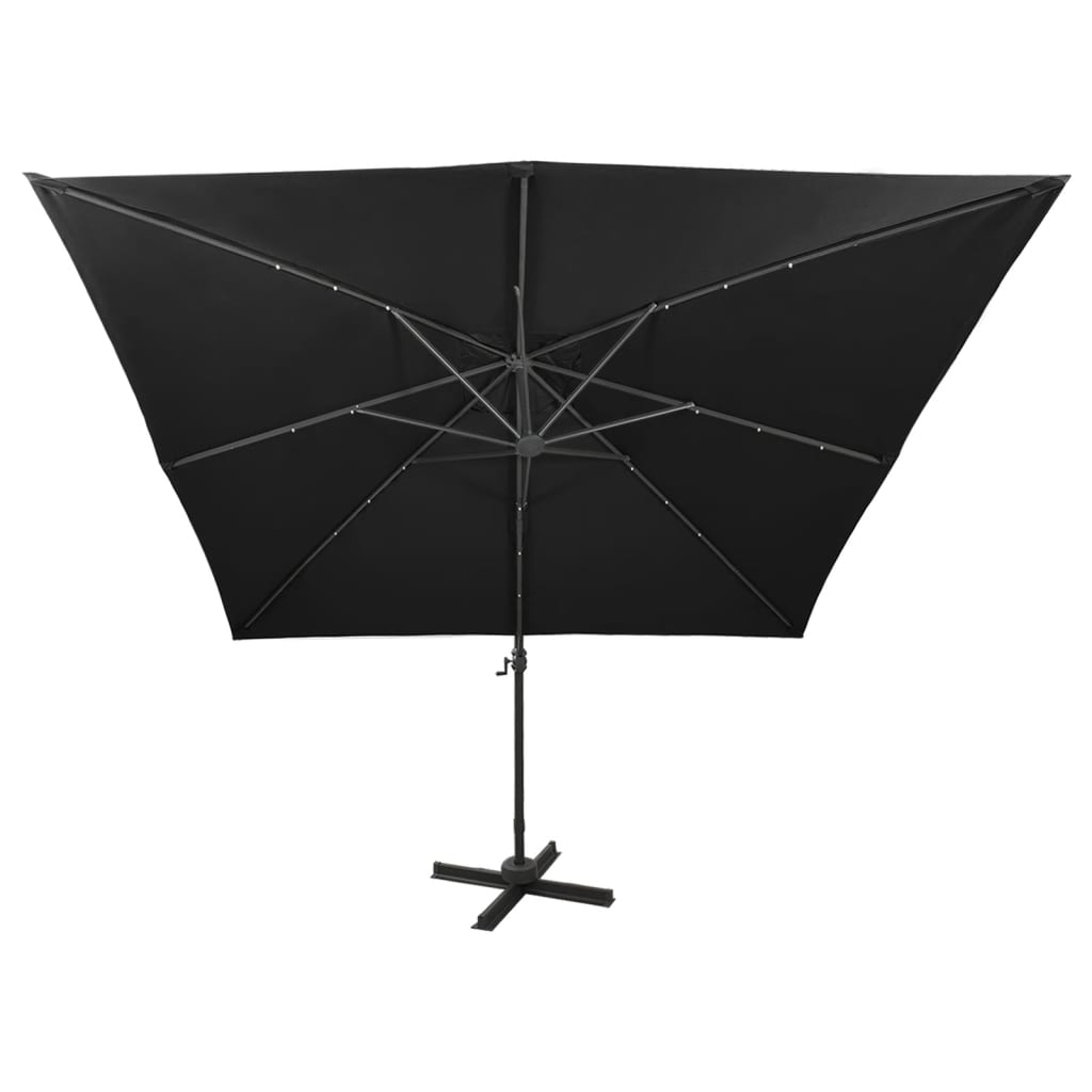 vidaXL Cantilever Garden Parasol | Black | Polyester, Aluminium | 3m Diameter